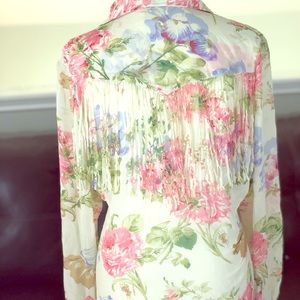 COPY - Ralph Lauren Denim Supply floral fringe bu…